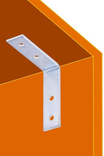 Badem10 Mobilya Eşya Dolap Duvara Sabitleme Köşebent Bağlantı Aparatı L Demiri Gönye 45x45x15 Mm 10 Adet