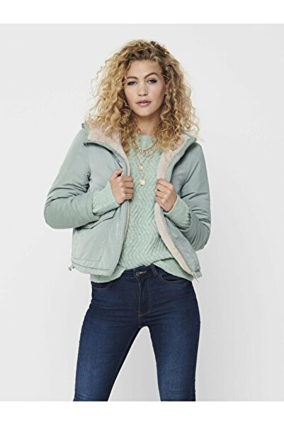 ONLY 15208777 Feather and Plain Double Sided Hooded Coat