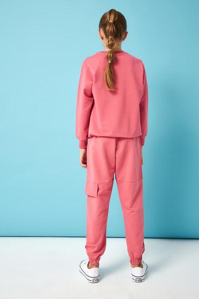 Perendi City Of Printed Girl's Sweatshirt Dusty Rose