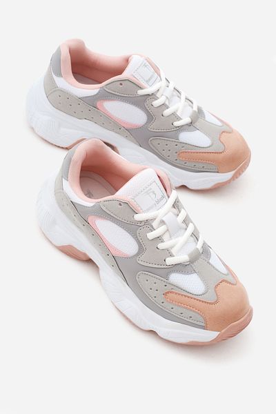 Tonny Black Bequeme Damen-Sneaker mit hoher Sohle - Ice Powder