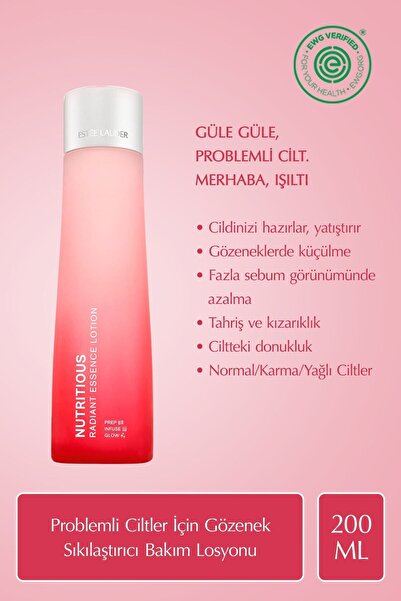 Estee Lauder Nutritious Radiant Essence Gözenek Sıkılaştırıcı, Yağ Kontrolü Sağlayan Bakım Losyonu - 200ml