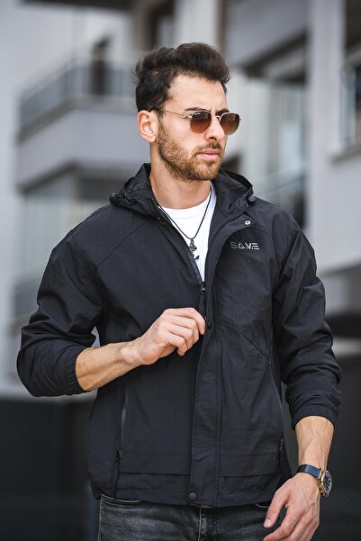 Oksit Ανδρικό εποχιακό παλτό Slim Fit - Save Printed, Αδιάβροχο, Αδιάβροχο