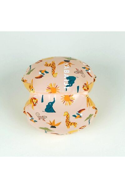 Decathlon أكمام سباحة للأطفال من Nabaiji - 11 / 30 كجم - بيج - نمط سافان