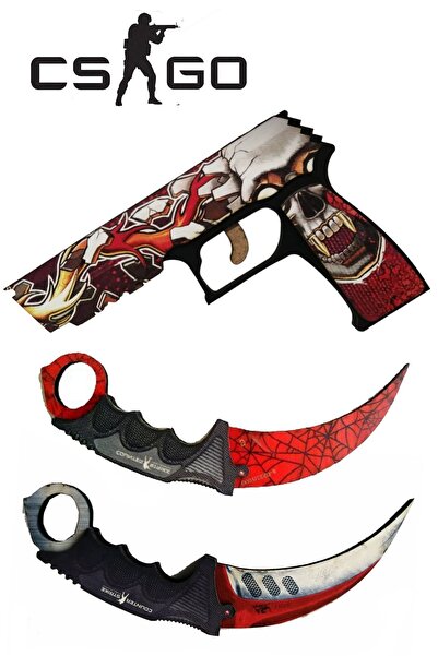 Lunarfall Ahşap Cs-go Kill Confirmed 3lü Oyuncak Takımı