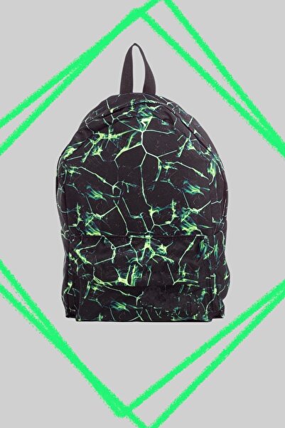 ZEYZEY MONKEY Green Marble Pattern Backpack