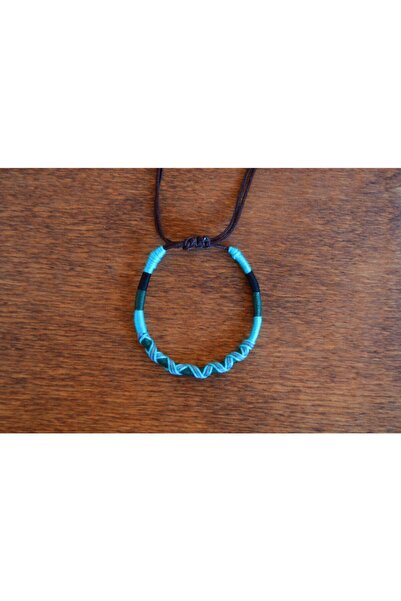 Bidüğüm Unisex Turkuaz Rüyası Boho Bileklik - El Emeği, Ayarlanabilir Boyut, ...