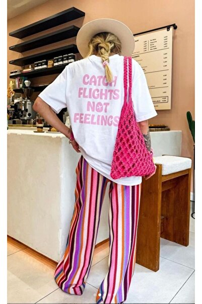 Jose Clothing Бяла памучна тениска с голям размер - с обло деколте, къси ръкави, с принт