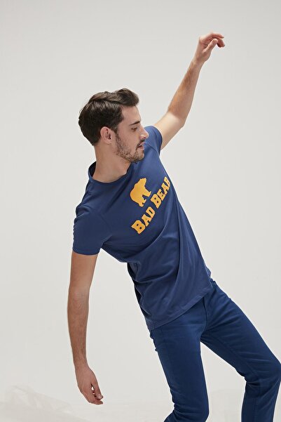 Bad Bear 19.01.07.002 تي شيرت بأكمام قصيرة ورقبة 0 مطبوع عليه دب الدب