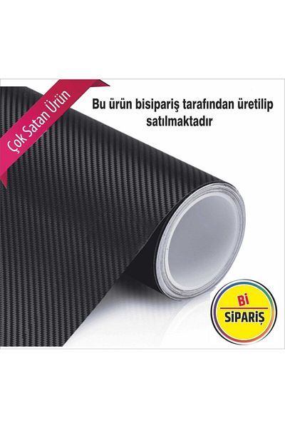 Avery Dennison Αυτοκόλλητο μαύρο ανθρακονημάτινο φύλλο - με αεραγωγό, 40cm X 152cm Super Product