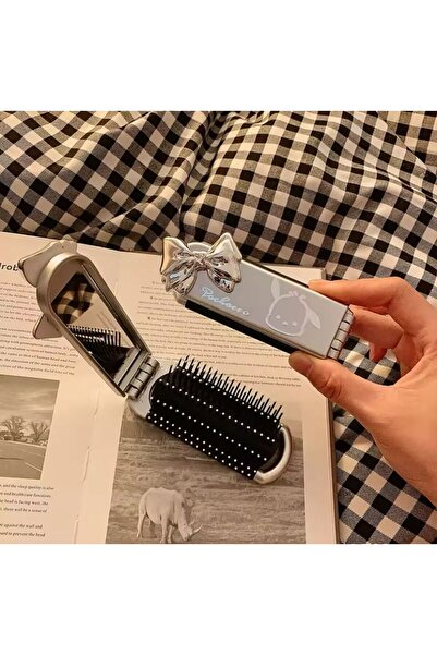 synshop Kuromi Cinnamoroll Hello Kitty Pochacco - Πτυσσόμενη χτένα με καθρέφτη