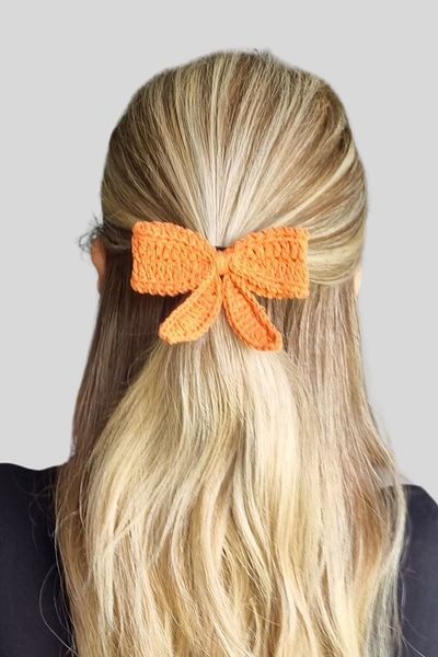 KRIMO Knitted Elastic Women's Hair Clip - Bow