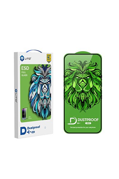 Lito ايفون 14 برو 6.1 بوصة - واقي شاشة بفلتر غبار مضاد للكهرباء الساكنة