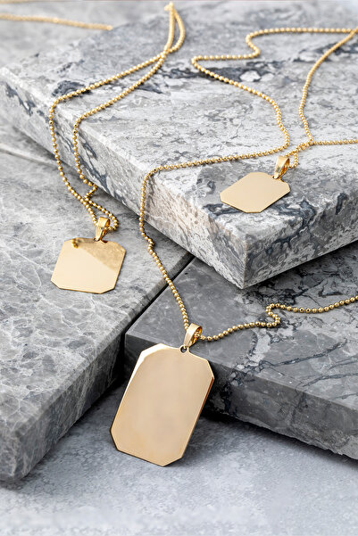 Uşaklıhafız 1945 14 Ayar Altın Plaka Kolye Ucu (Küçük boy)