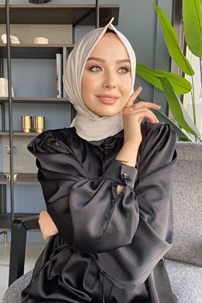 SAYRA Sayra Shawl Sandy Kumaş Krem Rengi Çıtçıtlı Şal Syr002