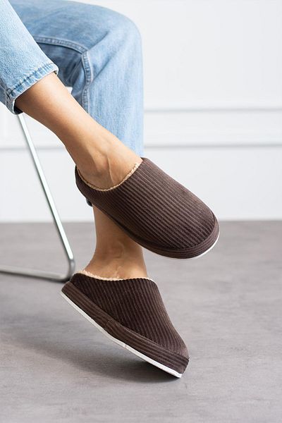 Moda Frato Modafrato Unisex βελούδινες παντόφλες εσωτερικού χώρου - Χειμερινές γυναικείες/ανδρικές παντόφλες