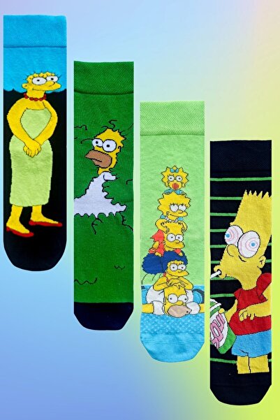 ZEYZEY MONKEY Set of 4 Character Patterned Socks