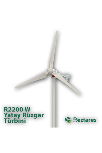 rectares enerji R2200 W Yatay Rüzgar Türbini 2200 W-24 V + Şarj Kontrol + Ane...