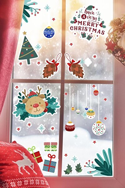 MSticker Yılbaşı Sticker Merry Christmas Yılbaşı Süsleri Stickerları