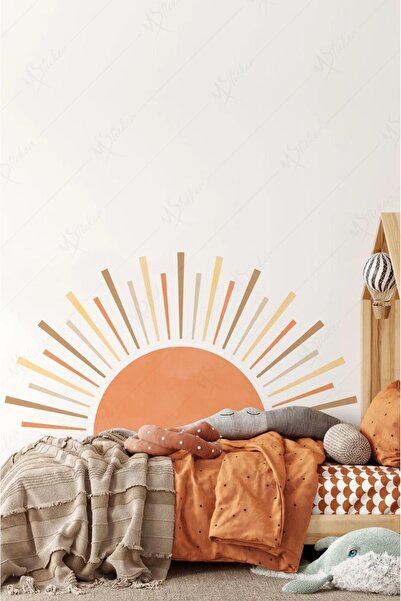 MSticker Bohem Tarzı Güneş Ve Işınları Çocuk Bebek Odası Sticker Seti