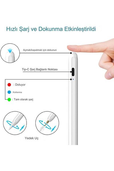 gökmer قلم لوحي لا يشعر النخيل متوافق مع الجيل السابع/الثمانية/التاسع/العاشر/الحادي عشر من iPad