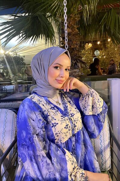 SAYRA Shawl Kadın Somon Çıtçıtlı Hazır Şal