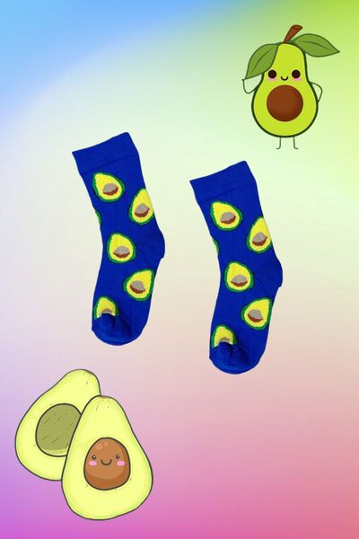 ZEYZEY MONKEY Set of 4 Fruity Patterned Unisex Cute Children's Socks