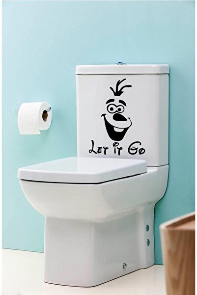 MSticker ملصق ممتع لمقعد المرحاض والحمام Let It Go