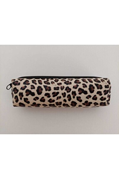 Lizy Collection Leopar Desenli Bej Sosis Kalemlik