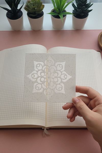 Karmelom Studio Floral Pattern Mandala Painting Template Ruler