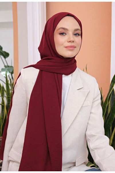 Mides scarf Hijab Cotton Crash Jazz Shawl Model Claret Red