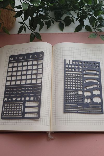 Karmelom Studio Bullet Journal Planner and Design Template Ruler Set