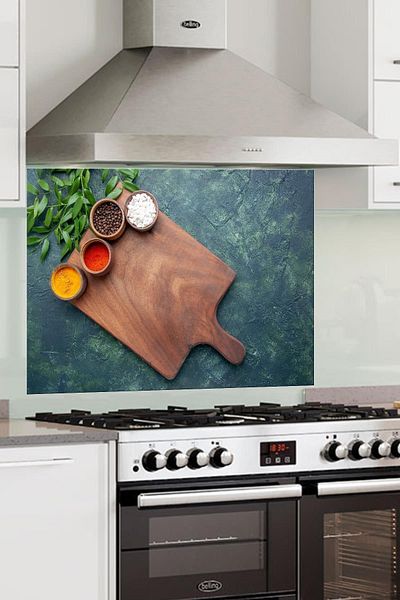 MSticker Placă de tăiat din spate a aragazului de bucătărie cu model 2 autocolant laminat (60x70cm)