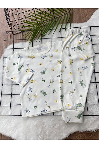 tunays shopping Set de pijamale pentru copii din țesătură pieptănată 100% bumbac