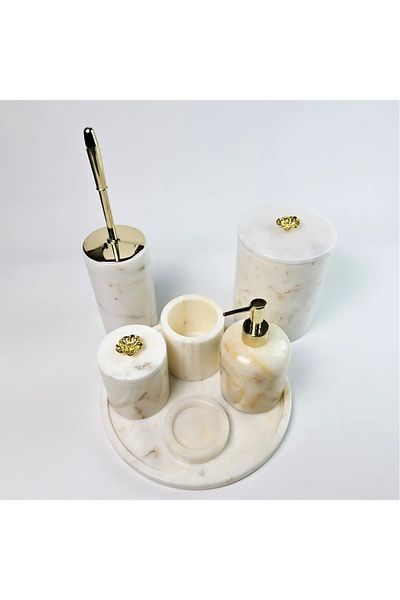 ege gross Marble Bathroom Set Marble Bathroom Set of 7