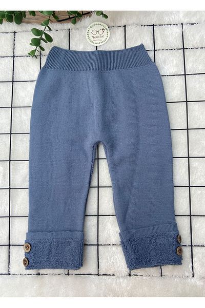 tunays shopping Unisex Thick Winter Elastic Waist Knitwear Trousers with Towel Inside