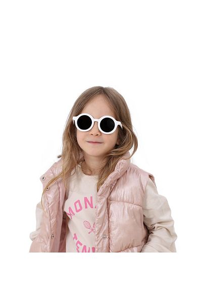 machupıcchu Nordic Imported Model Baby-Child Sunglasses Uva400 - White Frame & Brown Glass