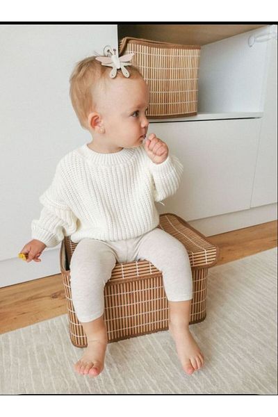 tunays shopping Unisex Baby Kids Crew Neck Flexible Knitwear Sweater