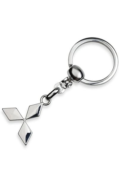 imza direksiyon kılıfı Mitsubishi Logo 1st Quality Chrome Plated Metal Car Keychain