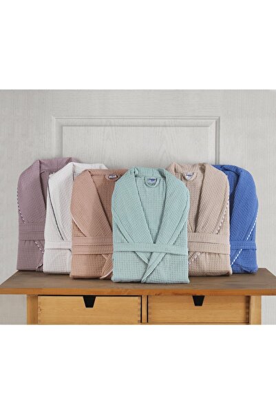 OYALI TEXTİLE رداء حمام قطني 100% فائق النعومة - رداء حمام بياقة شال للنساء و...