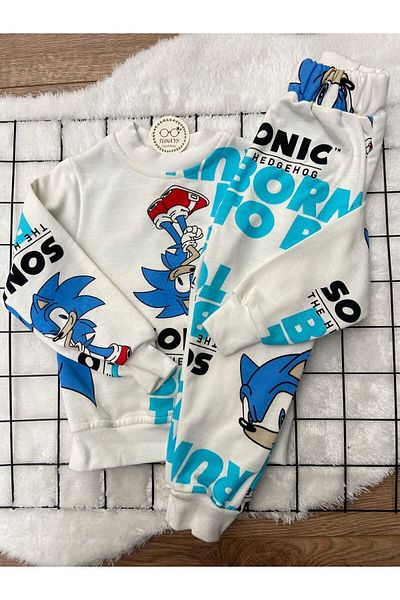 tunays shopping 3 Yarn Raised Printed Boys' Tracksuit Set