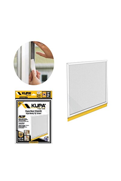 Kupa Hazır Sineklik Yapışkan Bantlı - Tek Kanat - 0.75 mm x 1.25 mt. - 1 Adet