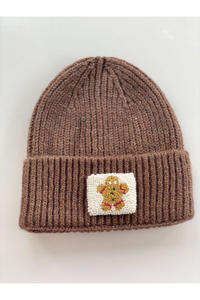 byebruketenci Brown Beret New Year's Gingerbread with Punch Detail