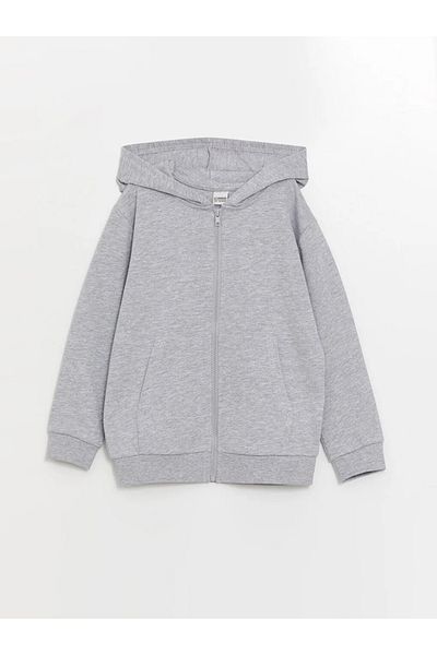 LC Waikiki LCW Παιδική νέα μαύρη κουκούλα για αγόρι με φερμουάρ