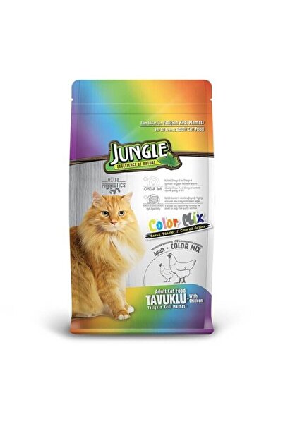 Jungle Color Mix Tavuklu Kedi Maması 15 Kg