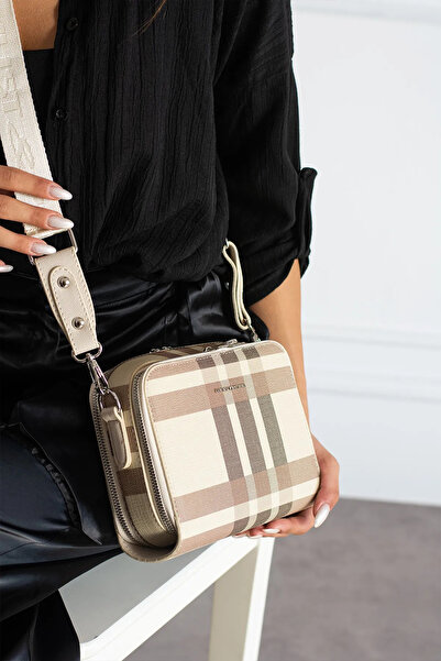 Just Polo New Season Plaid Fabric Women's Shoulder Bag - 239012 Mh