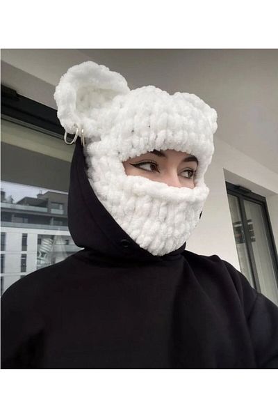 AidaAstrid Snow Mask Hat Puffy Beanie Ski&Snowboard Balaclava