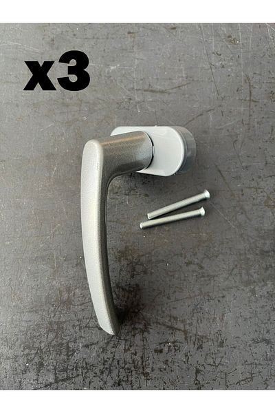FERSAN AKSESUAR ALUMINUM PVC WINDOW HANDLE GRAY 3 PIECES