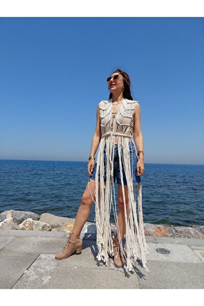 İYE'S Yely Ecru Macrame Dress