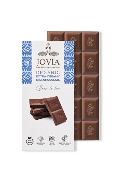 JOVİA ÇİKOLATA Jovia Organik Ekstra Sütlü Çikolata 85 Gr