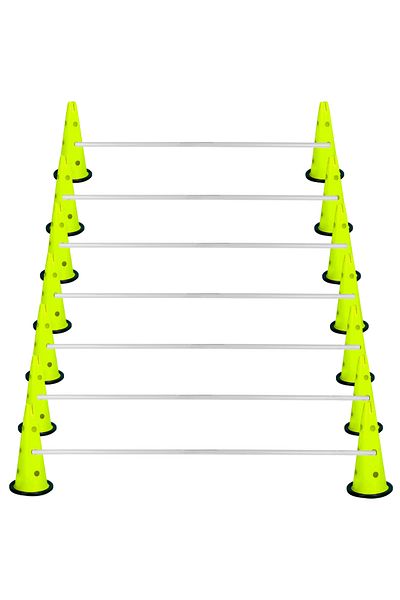 Kodispa Training Obstacle Set with 14 40 Cm Funnels and 7 Sticks